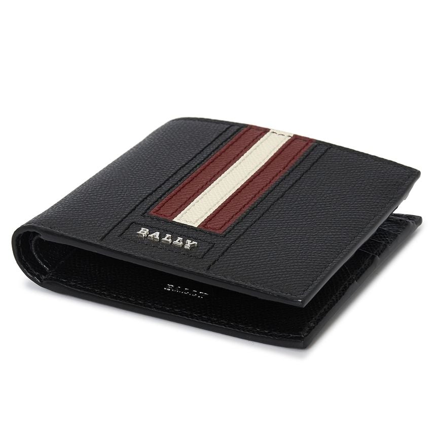  Ví Nam Bally Wallet 'Black Red' 