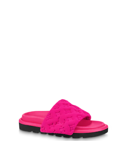  Dép Nữ Louis Vuitton Pol Pillow Comfort Mules 'Fuchsia' 