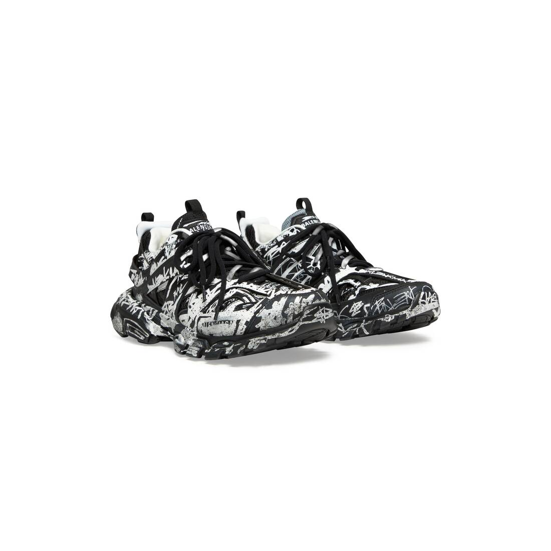  Giày Nam Balenciaga x Adidas Track Graffiti 'Black' 