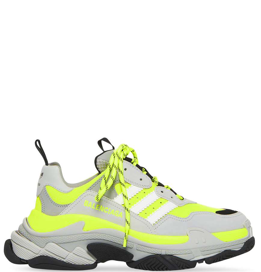  Giày Nam Balenciaga x Adidas Triple S 'Neon Gray' 