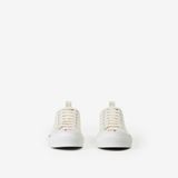  Giày Nam Burberry Coordinates Print Cotton Sneakers 'Neutral White' 