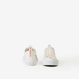  Giày Nam Burberry Coordinates Print Cotton Sneakers 'Neutral White' 