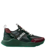  Giày Nam Burberry Logo Print Leather Suede Mesh 'Green Burgundy White' 