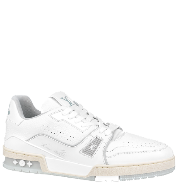  Giày Nam Louis Vuitton LV Trainer Grained Calf Leather 'White' 