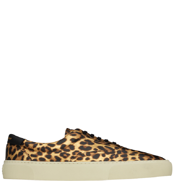  Giày Nam Saint Laurent Venice Sneakers In Shiny Leopard-print Leather 'Of Noir' 