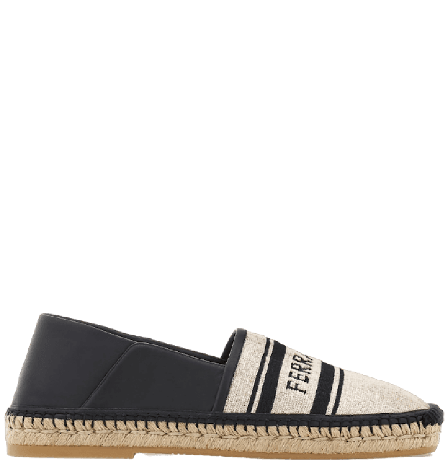  Giày Nam Salvatore Ferragamo Jacquard Espadrilles 'Black' 