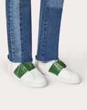  Giày Nam Valentino Calfskin Open Sneaker 'White Green' 