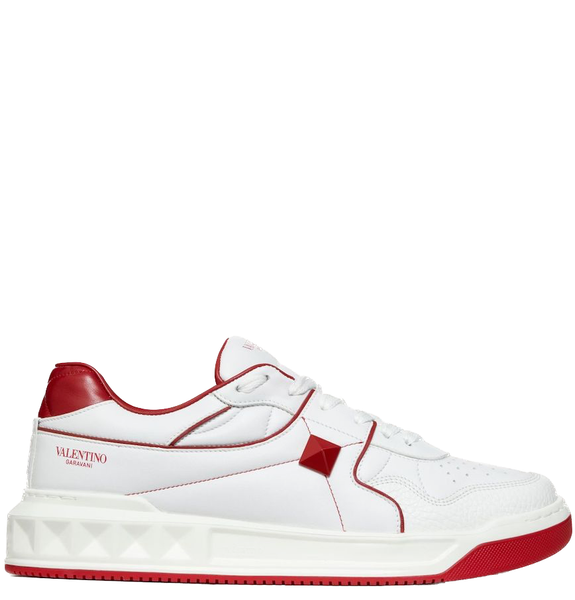  Giày Nam Valentino One Stud Nappa Low Top 'Red White' 