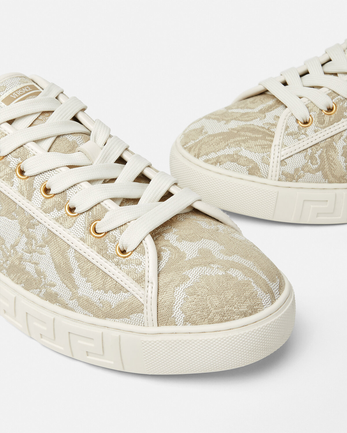 Giày Nam Versace Barocco Greca Trainers 'Beige' 1014460-1A09449