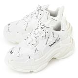  Giày Nữ Balenciaga All Over Logo Triple S Sneakers 'White' 