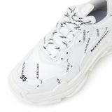  Giày Nữ Balenciaga All Over Logo Triple S Sneakers 'White' 