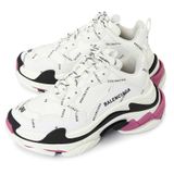  Giày Nữ Balenciaga All Over Logo Triple S Sneakers 'White' 