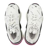  Giày Nữ Balenciaga All Over Logo Triple S Sneakers 'White' 