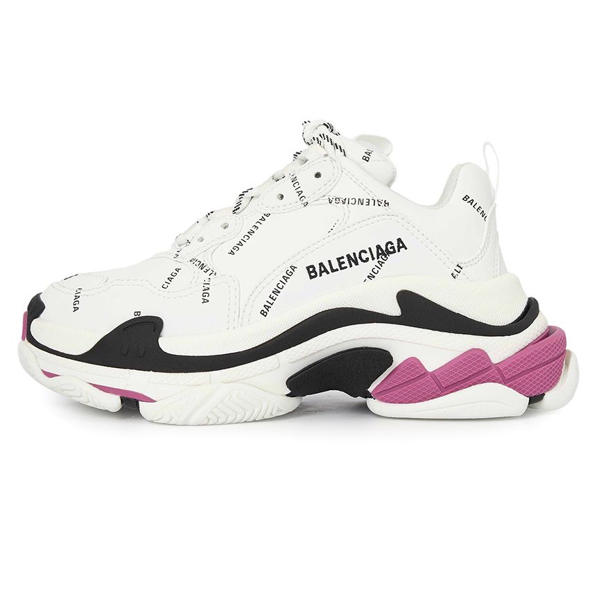 Giày Nữ Balenciaga All Over Logo Triple S White 524039W2FA49155  LUXITY