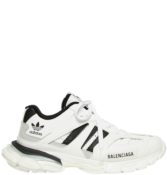  Giày Nữ Balenciaga x Adidas Track Forum Low Top Trainers 'White Black' 