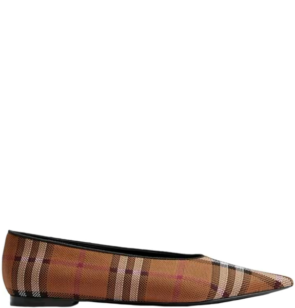  Giày Nữ Burberry Vintage Check Point-toe Ballerinas 'Dark Birch Brown' 