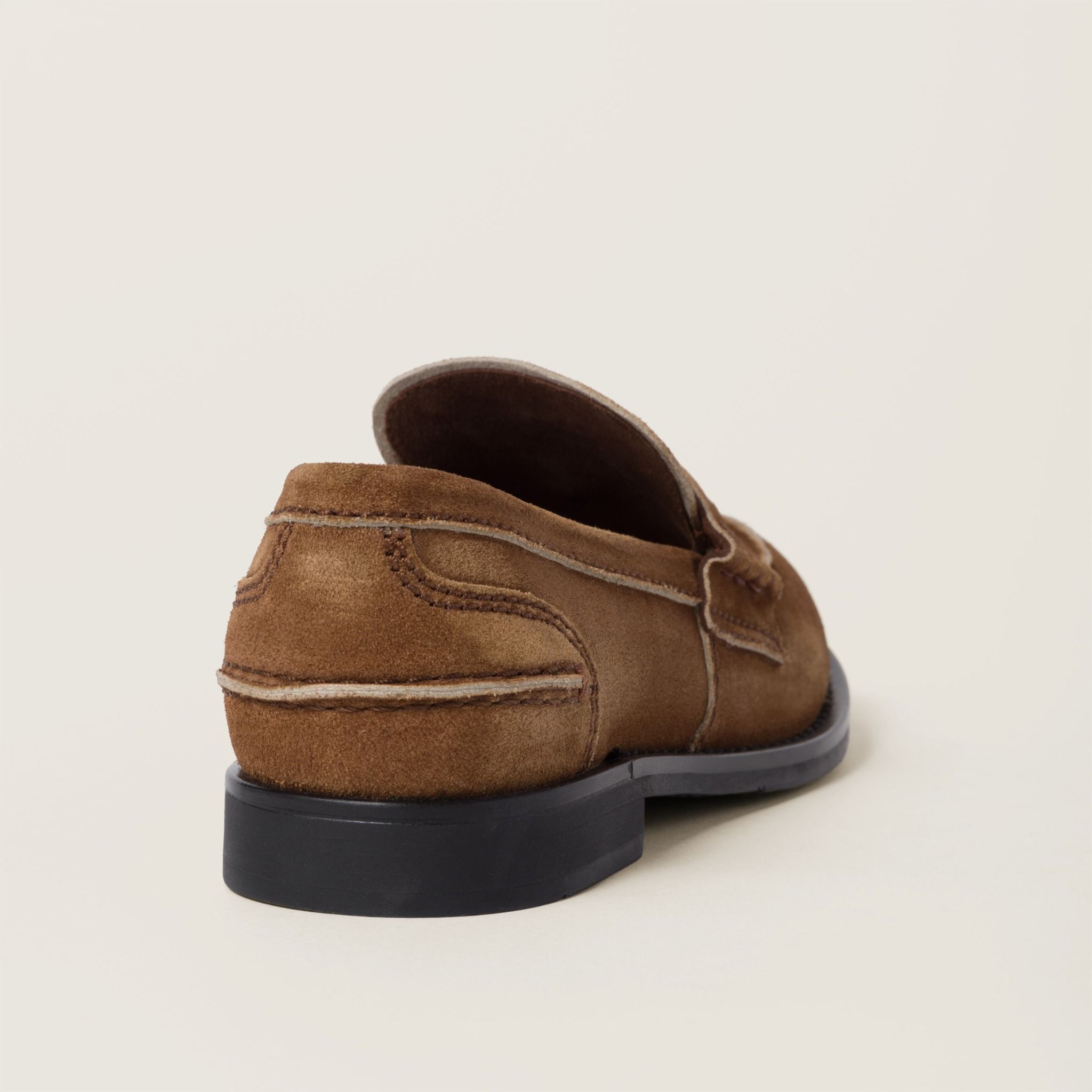  Giày Nữ Miu Miu Faded Suede Loafers 'Cinnamon' 