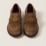  Giày Nữ Miu Miu Faded Suede Loafers 'Cinnamon' 