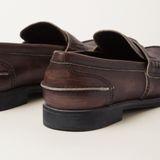  Giày Nữ Miu Miu Leather Penny Loafers 'Ebony' 