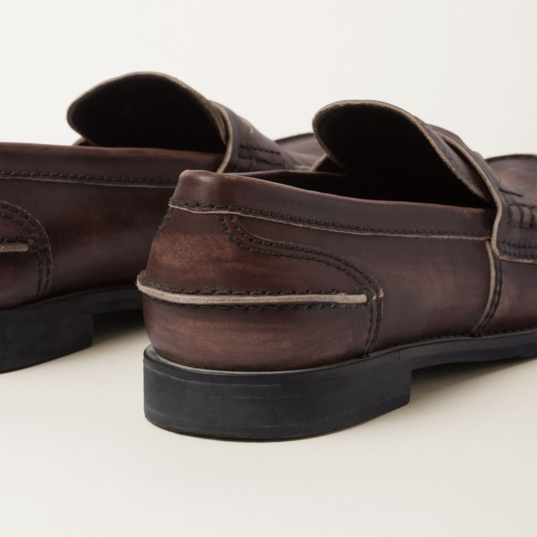  Giày Nữ Miu Miu Leather Penny Loafers 'Ebony' 
