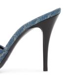  Giày Nữ Saint Laurent Mule Slippers Monogram La 16 'Denim' 