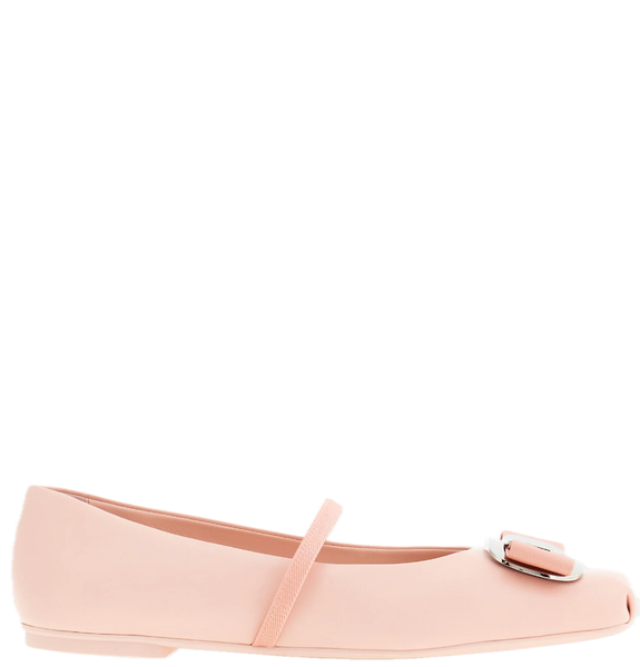  Giày Nữ Salvatore Ferragamo New Vara Plate Ballet Flat 'Pink' 