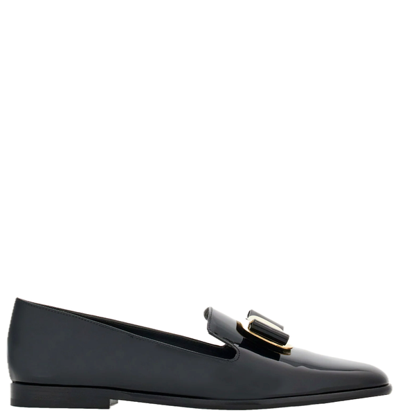  Giày Nữ Salvatore Ferragamo New Vara Plate Loafer 'Black' 