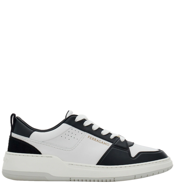  Giày Nữ Salvatore Ferragamo Suede Patch Skate Sneaker 'Black' 