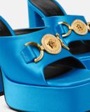  Giày Nữ Versace Aevitas Satin Platform Mules 'Blue' 