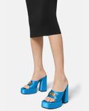  Giày Nữ Versace Aevitas Satin Platform Mules 'Blue' 
