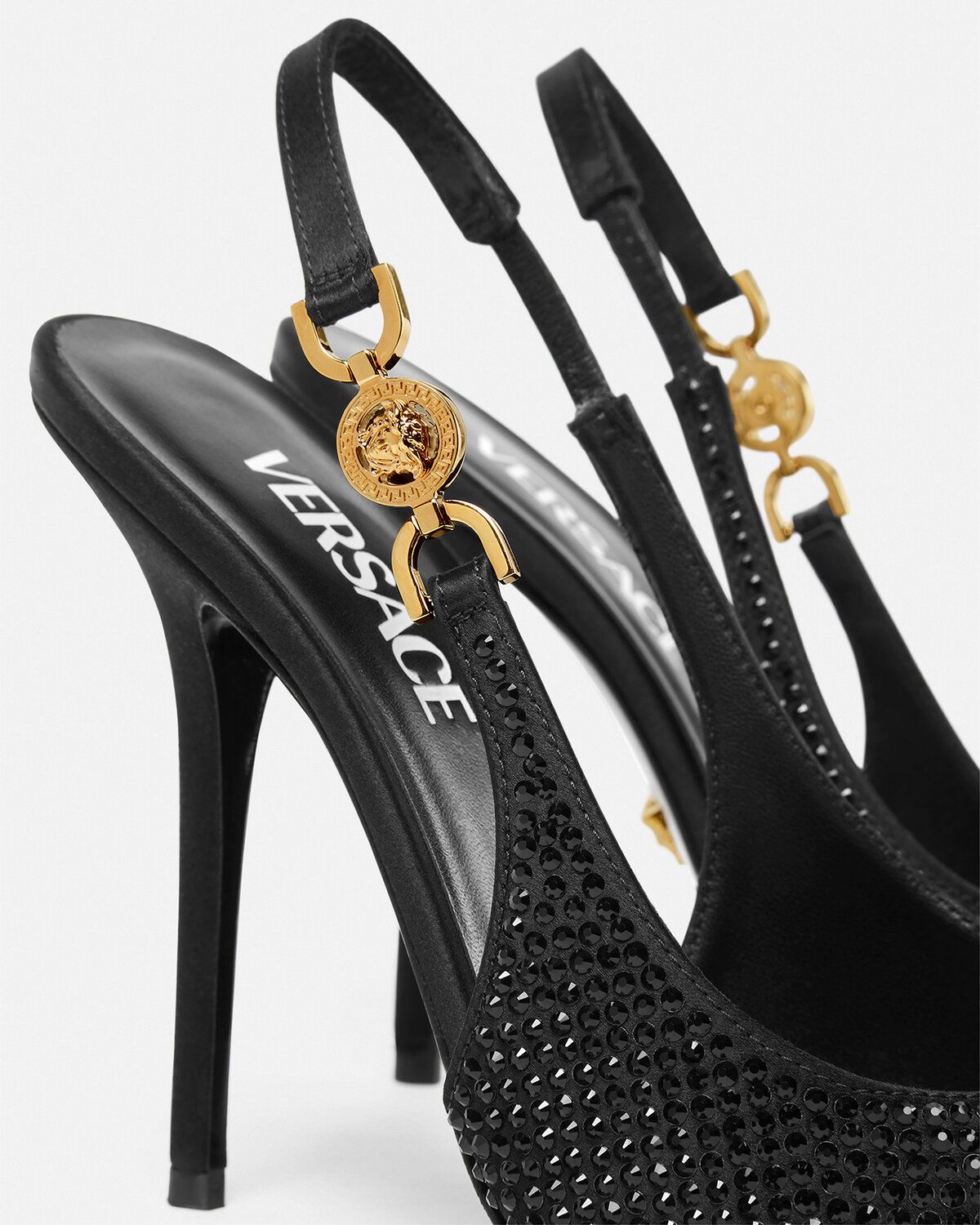  Giày Nữ Versace Crystal Medusa '95 Pumps 'Black' 