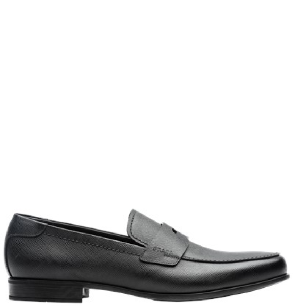  Giày Nam Prada Saffiano Leather Loafers 'Gray' 