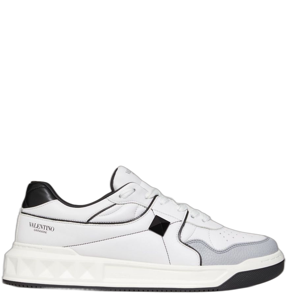  Giày Nam Valentino One Stud Nappa Low Top 'White Black' 