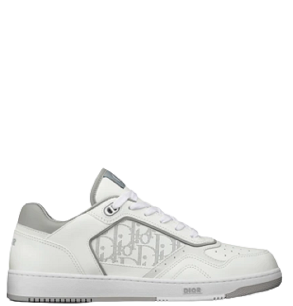  Giày Nam Dior B27 Low Top Smooth Calfskin Leather 'White Gray' 