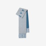  Khăn Burberry Reversible Logo Alpaca Wool Blend Scarf 'Blue' 
