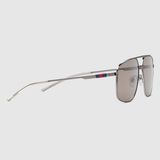  Kính Gucci Navigator Frame Sunglasses 'Solid Brown' 