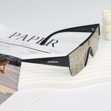  Kính Nam Burberry Plastic Rectangle Sunglasses Gold Mirror Lens 'Black' 