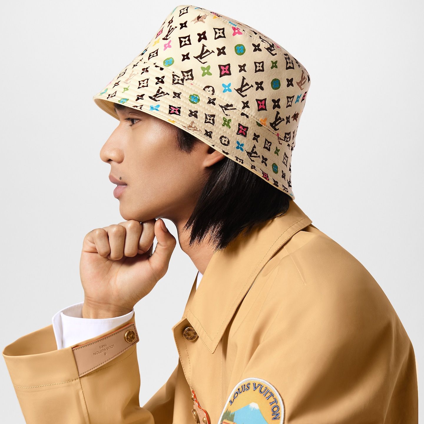  Mũ Louis Vuitton Monogram Craggy Reversible Bucket Hat 'Beige' 