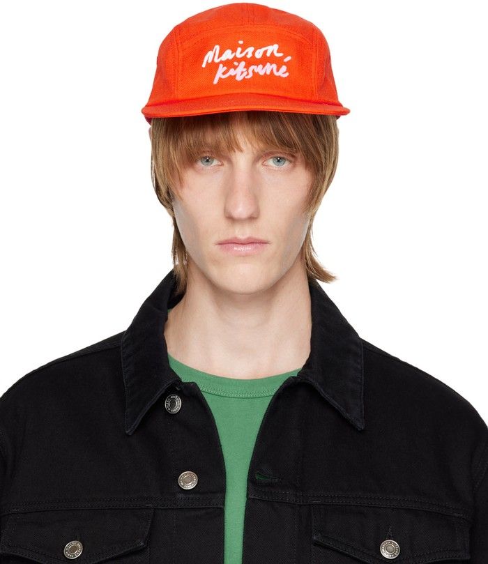  Mũ Maison Kitsune Embroidered Baseball Cap 'Orange' 