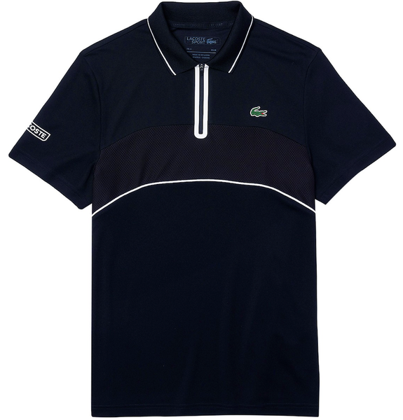  Áo Lacoste Breathable Resistant Tennis Polo 'Black' 