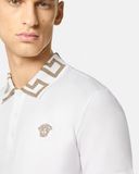  Áo Nam Versace Greca Polo Shirt 'White' 