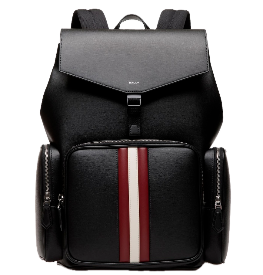  Balo Bally Mythos Backpack In Recycled Leather 'Black' 