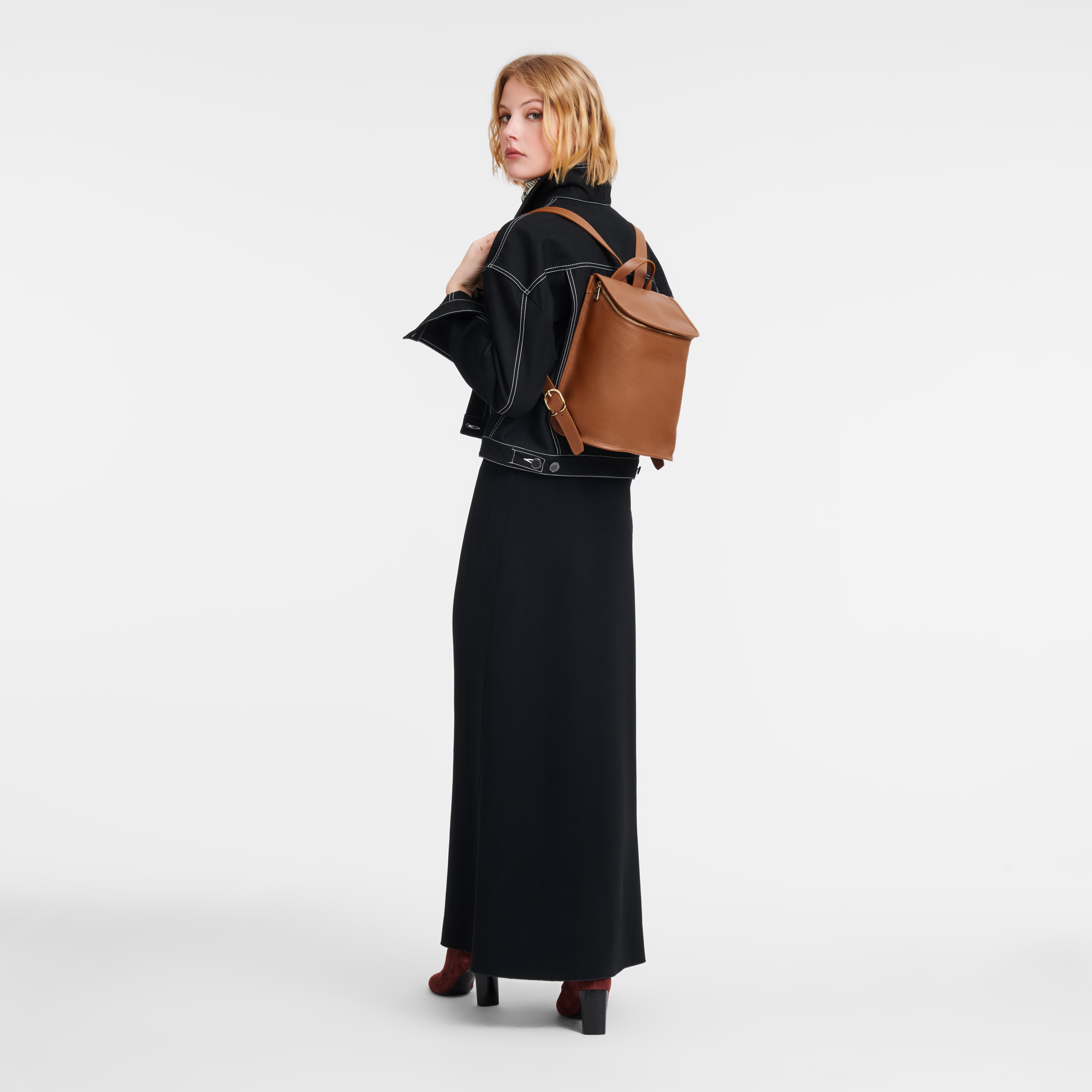 Balo Nữ Longchamp Le Foulonné Backpack 'Caramel' 10195021121 – LUXITY