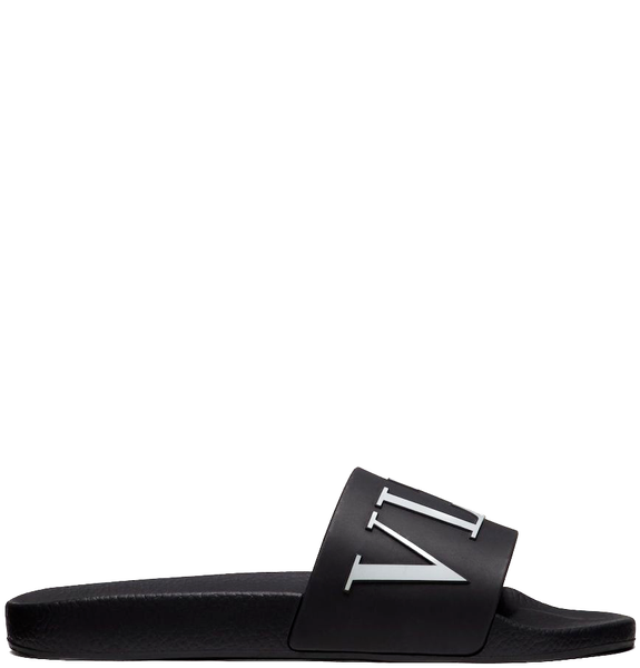  Dép Nam Valentino Rubber Slider Sandal 'Black' 