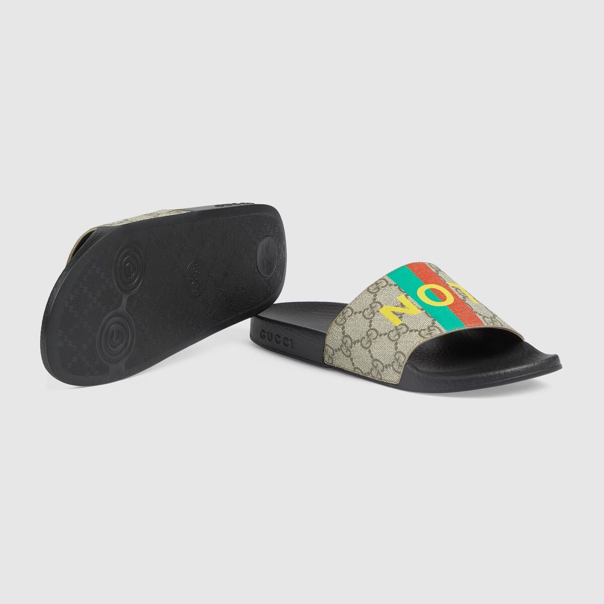 Dép Nữ Gucci Print Slide Sandal 'Fake/Not' ‎636345-2GC00-8252 – LUXITY