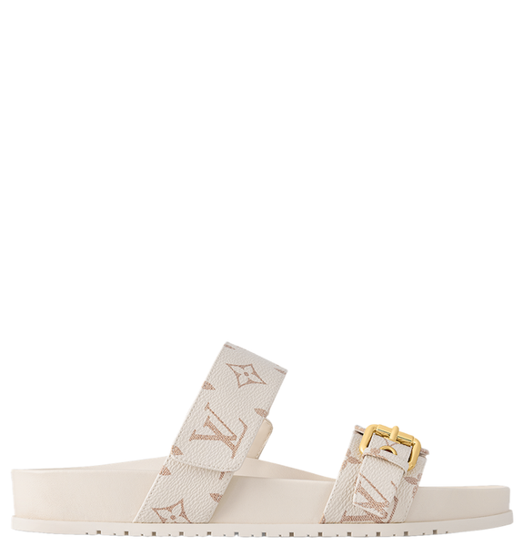  Dép Nữ Louis Vuitton Bom Dia Flat Comfort Mules 'Beige' 