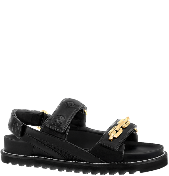  Dép Nữ Louis Vuitton Paseo Flat Comfort Sandals 'Black' 