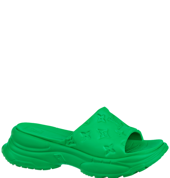  Dép Nữ Louis Vuitton Pool 55 Flat Comfort Mules 'Green' 