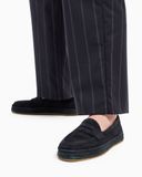  Giày Nam Giorgio Armani Suede Loafers 'Blue' 