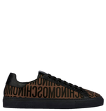  Giày Nam Moschino All-Over Logo Nylon 'Brown' 